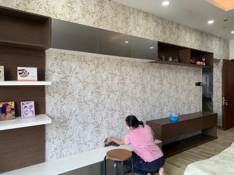 Giấy Dán Tường Mỹ Tho – Mẫu Đẹp, Giá Tốt, Thi Công Tận Nơi 5 dan giay dan tuong my tho