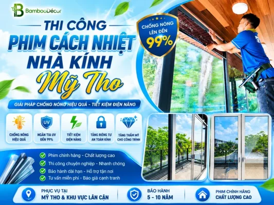 Thi công phim cách nhiệt nhà kính Mỹ Tho