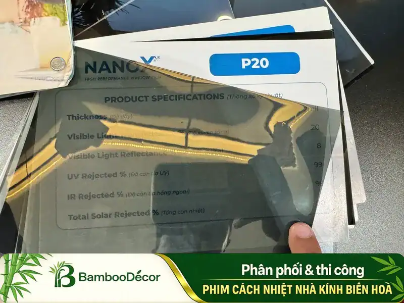 Mẫu phim cách nhiệt dán kính P20