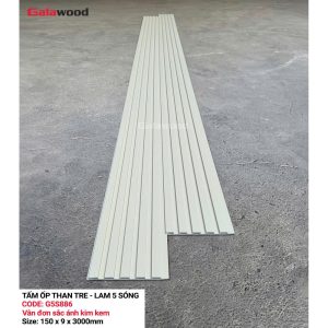 Lam 5 sóng than tre Galawood G5S-886 – Vân đơn sắc ánh kim kem