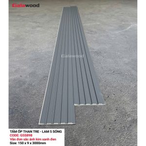 Lam 5 sóng than tre Galawood G5S-898 – Vân đơn sắc ánh kim xanh đen
