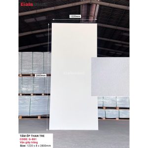 Tấm ốp than tre Galawood G-881 – Vân giấy trắng