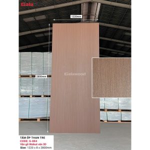Tấm ốp than tre Galawood G-884 – Vân gỗ Walnut vân 3D