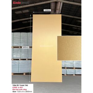 Tấm ốp than tre Galawood G-891 – Kim loại xước vàng