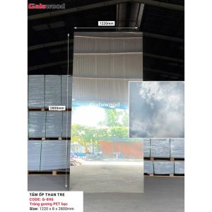 Tấm ốp than tre Galawood G-896 – Tráng gương PET bạc