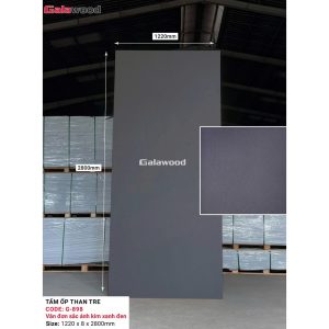 Tấm ốp than tre Galawood G-898 – Vân đơn sắc ánh kim xanh đen