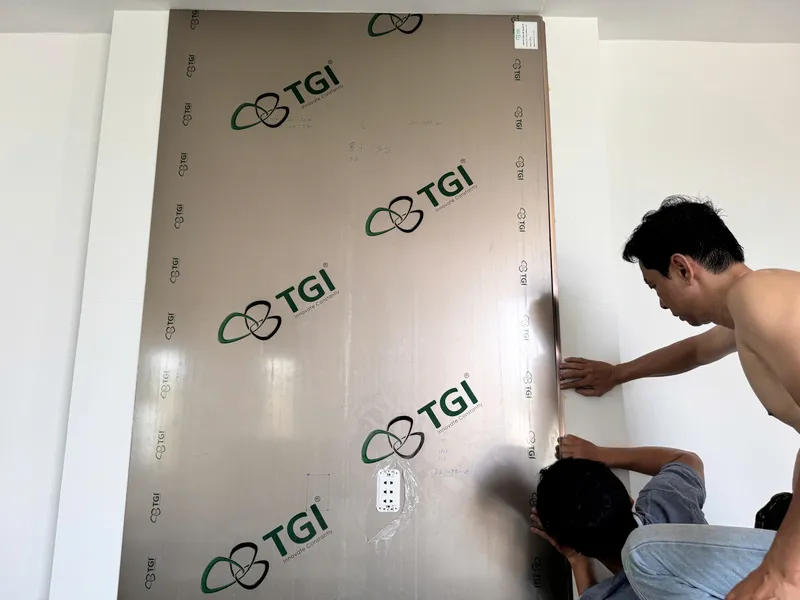 thi công tấm ốp than tre tại mỹ tho